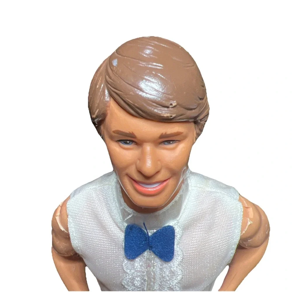 Vintage 1980's Mattel Barbie Ken Doll Hair Blue Eyes‎ w/ Sleeveless Tux Shirt K2
